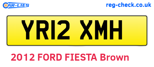 YR12XMH are the vehicle registration plates.