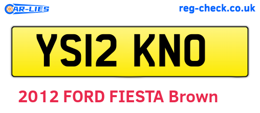 YS12KNO are the vehicle registration plates.
