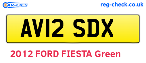 AV12SDX are the vehicle registration plates.