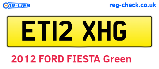 ET12XHG are the vehicle registration plates.