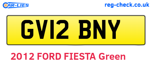 GV12BNY are the vehicle registration plates.