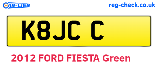 K8JCC are the vehicle registration plates.