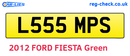 L555MPS are the vehicle registration plates.