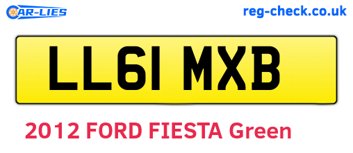 LL61MXB are the vehicle registration plates.
