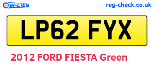 LP62FYX are the vehicle registration plates.
