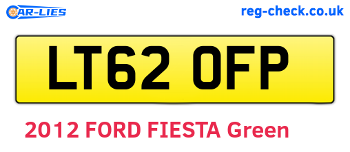 LT62OFP are the vehicle registration plates.