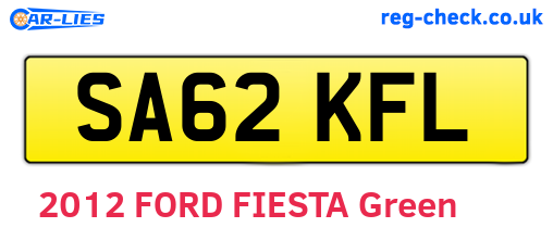 SA62KFL are the vehicle registration plates.