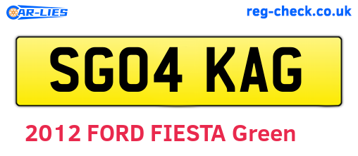 SG04KAG are the vehicle registration plates.