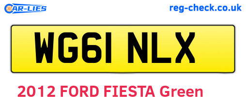 WG61NLX are the vehicle registration plates.