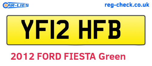 YF12HFB are the vehicle registration plates.