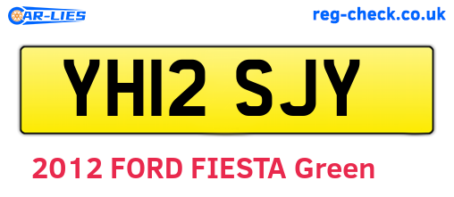 YH12SJY are the vehicle registration plates.