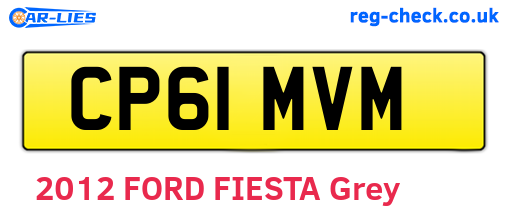 CP61MVM are the vehicle registration plates.
