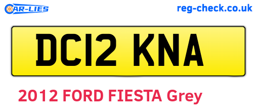 DC12KNA are the vehicle registration plates.