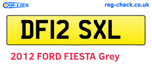 DF12SXL are the vehicle registration plates.