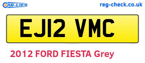 EJ12VMC are the vehicle registration plates.