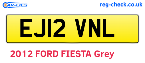 EJ12VNL are the vehicle registration plates.