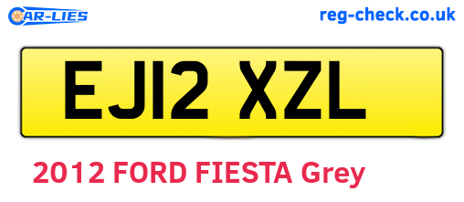 EJ12XZL are the vehicle registration plates.