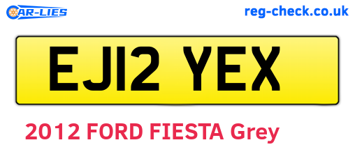 EJ12YEX are the vehicle registration plates.