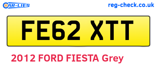 FE62XTT are the vehicle registration plates.