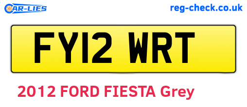 FY12WRT are the vehicle registration plates.