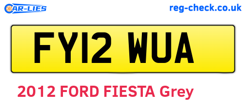 FY12WUA are the vehicle registration plates.