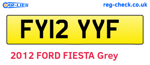 FY12YYF are the vehicle registration plates.