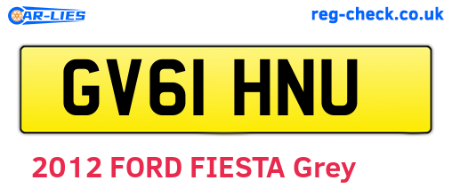 GV61HNU are the vehicle registration plates.