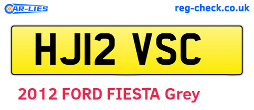 HJ12VSC are the vehicle registration plates.