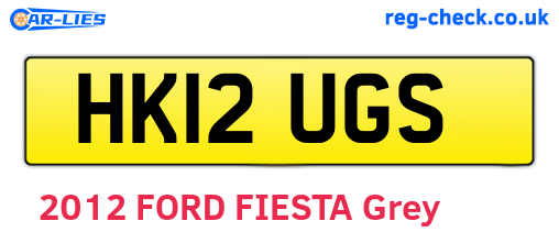 HK12UGS are the vehicle registration plates.
