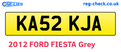 KA52KJA are the vehicle registration plates.