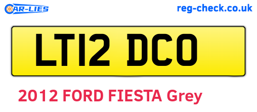 LT12DCO are the vehicle registration plates.