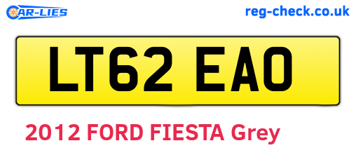 LT62EAO are the vehicle registration plates.