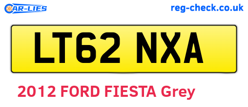 LT62NXA are the vehicle registration plates.