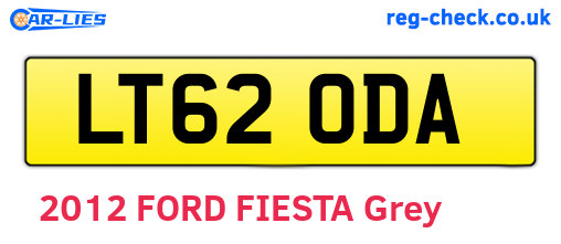 LT62ODA are the vehicle registration plates.