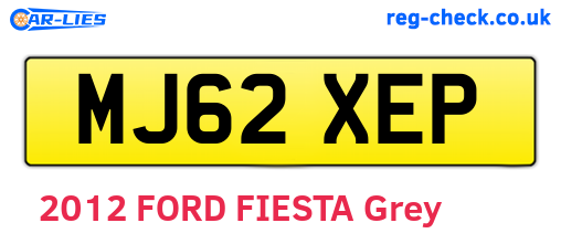 MJ62XEP are the vehicle registration plates.