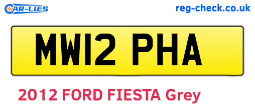 MW12PHA are the vehicle registration plates.