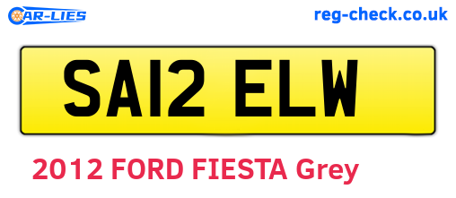 SA12ELW are the vehicle registration plates.