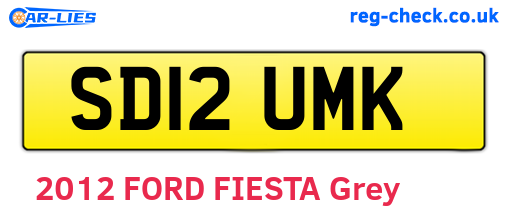 SD12UMK are the vehicle registration plates.