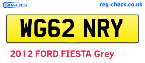WG62NRY are the vehicle registration plates.
