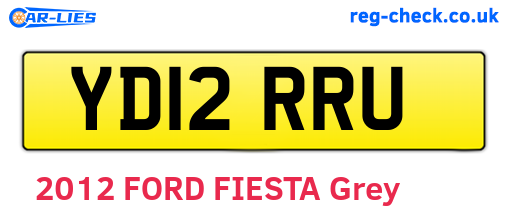 YD12RRU are the vehicle registration plates.