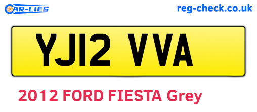 YJ12VVA are the vehicle registration plates.