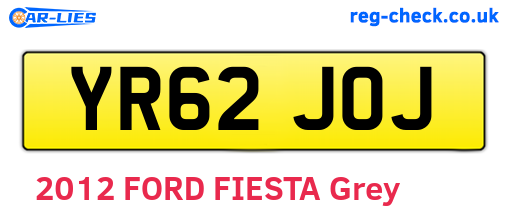 YR62JOJ are the vehicle registration plates.
