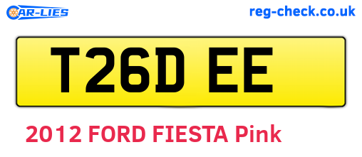 T26DEE are the vehicle registration plates.