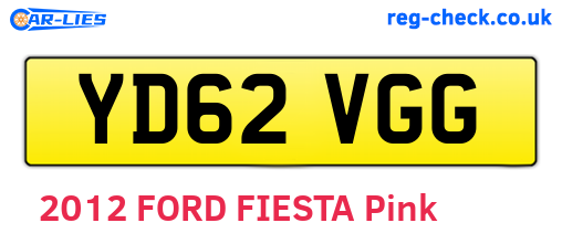 YD62VGG are the vehicle registration plates.