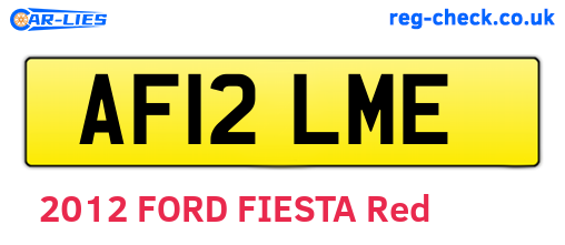 AF12LME are the vehicle registration plates.