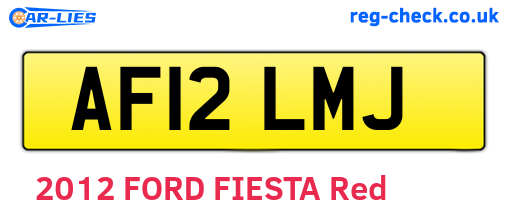 AF12LMJ are the vehicle registration plates.