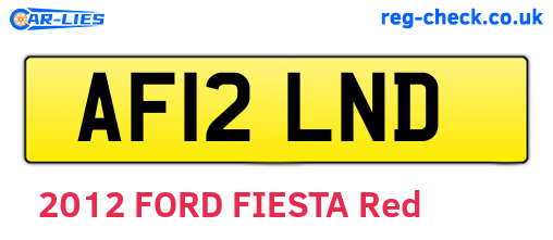 AF12LND are the vehicle registration plates.