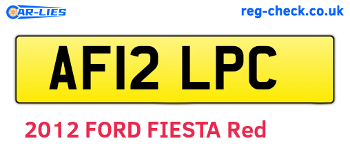 AF12LPC are the vehicle registration plates.