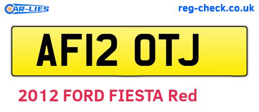 AF12OTJ are the vehicle registration plates.
