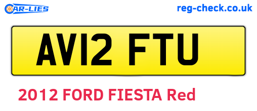 AV12FTU are the vehicle registration plates.